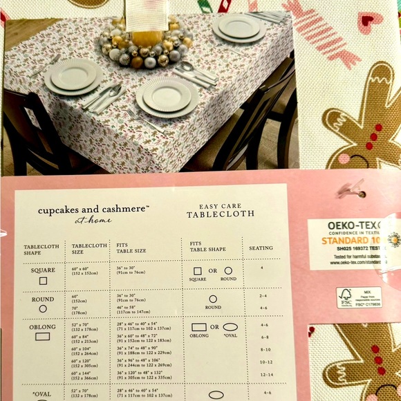 Cupcake and Cashmere Gingerbread Pastel Table Cloth - Picture 3 of 4